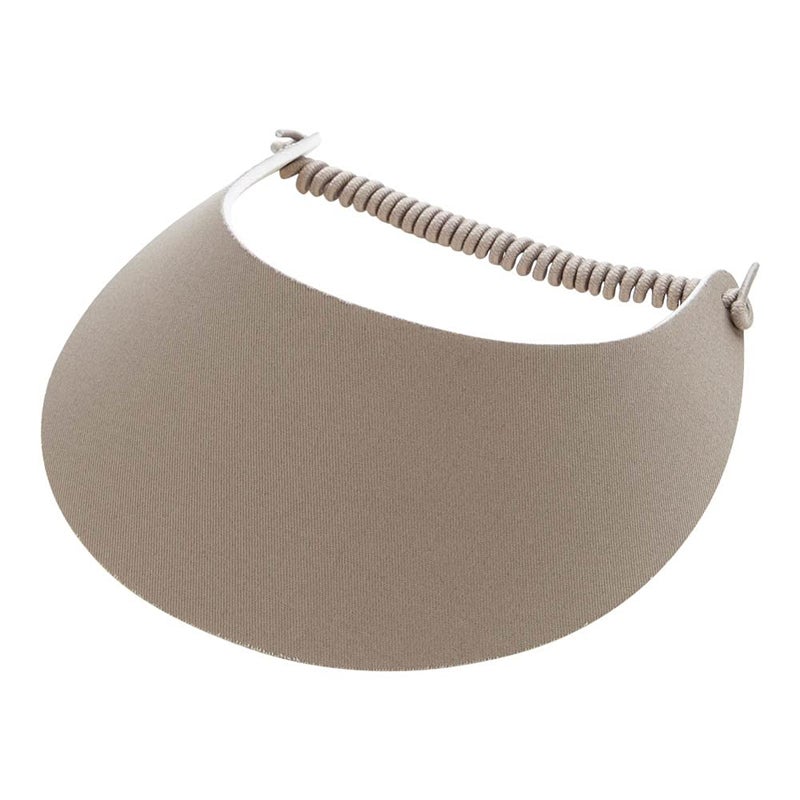 Otto Caps Fabric Foam Sun String Visor, Khaki - Image 1
